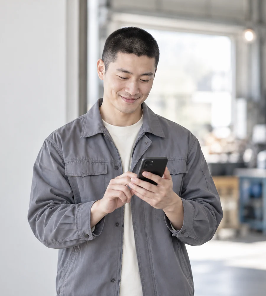 김해 개인돈 일수 상담을 휴대전화로 안내받는 고객